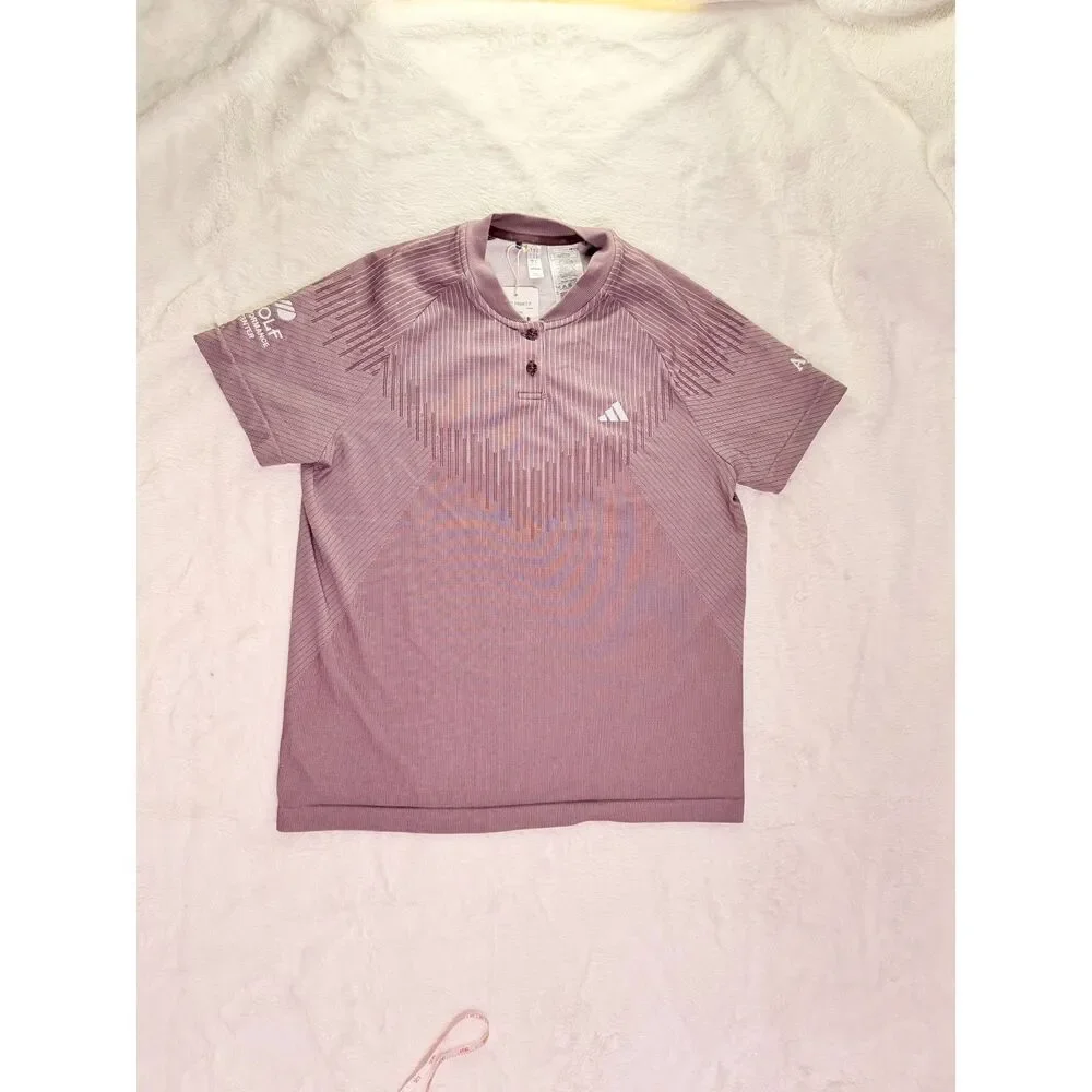 NWT Adidas Ultimate365 Golf Polo Women Size M Shadow Fig AJGA Stretch Moisture - Picture 2 of 7